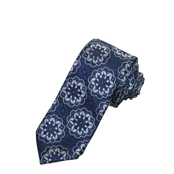 Men’s 3 Tie Combo Set – Blue Shades Designer Neckties with Floral, Paisley & Pattern Prints | Premium Silk Finish Formal Tie Gift Set for Men