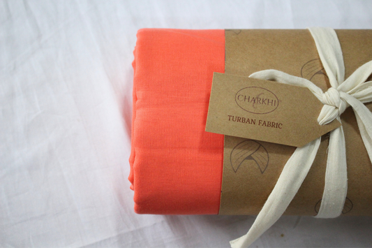 Full Voile Traditional Sikh/Sardar Pagri or Turban for Mens - Peach