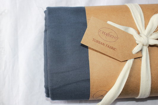 Full Voile Traditional Sikh/Sardar Pagri or Turban for Mens - Steel Blue