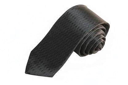 Men’s Dual Pattern Tie Set – Classic Black Textured Tie & Grey Wavy Pattern Formal Necktie Combo | Premium Silk- Look Textured Ties for Business & Events