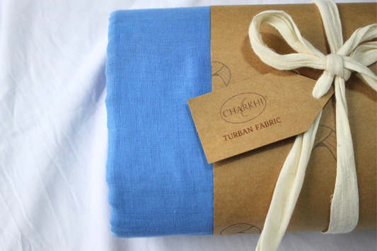 Full Voile Traditional Sikh/Punjab/Sardar Pagri or Turban for Mens- Aqua Blue